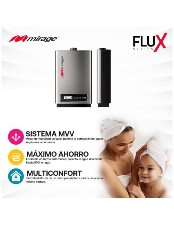 CALENTADOR DE AGUA TURBO FLUX INVERTER 16 LTS GAS L.P. MIRAGE - Imagen 7